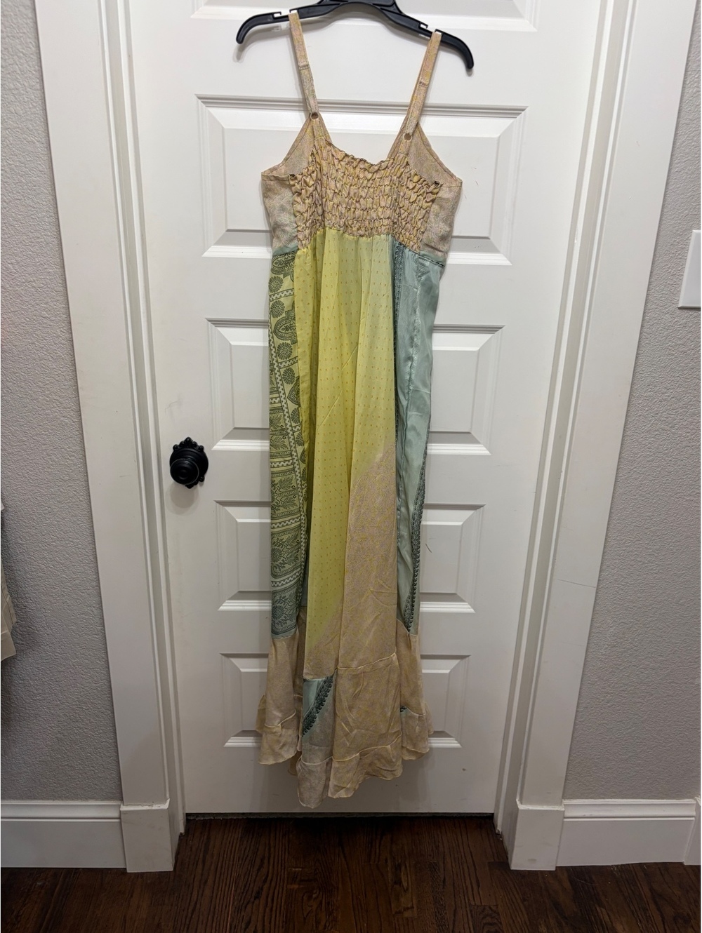 Natural Life inspired India Boutique Bohemian Patchwork Maxi Dress Tie Front - Picture 5 of 5